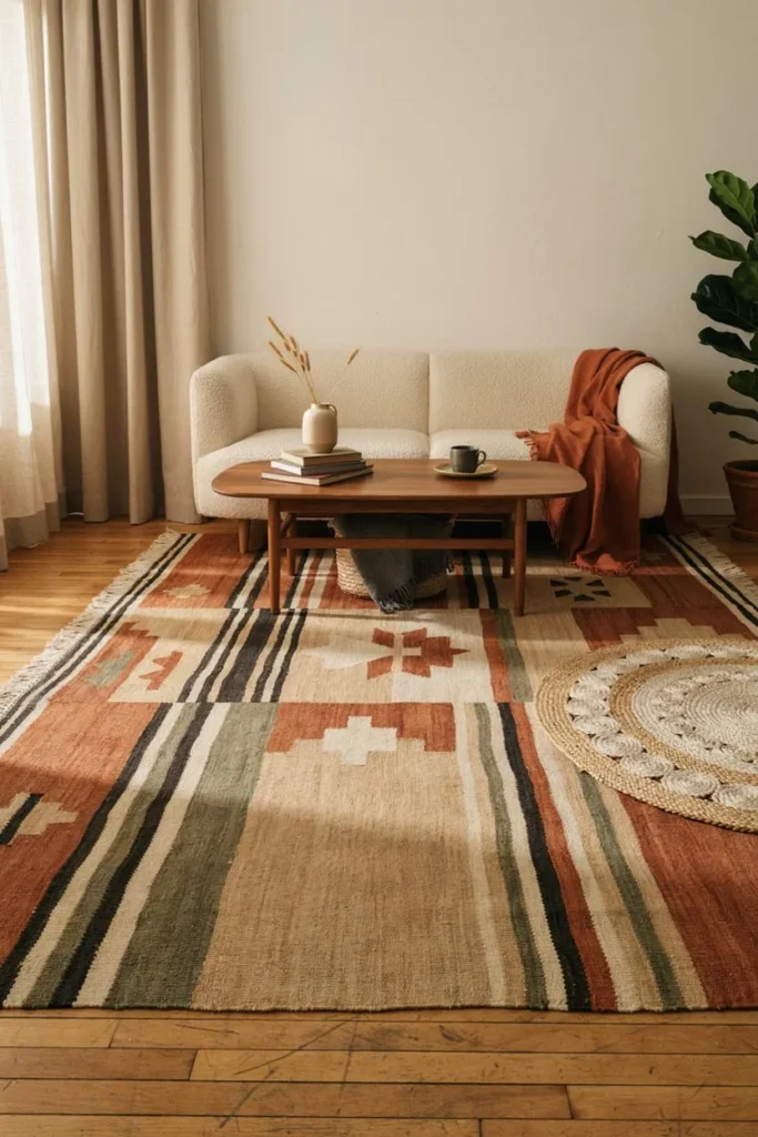 Earthy Layered Rug