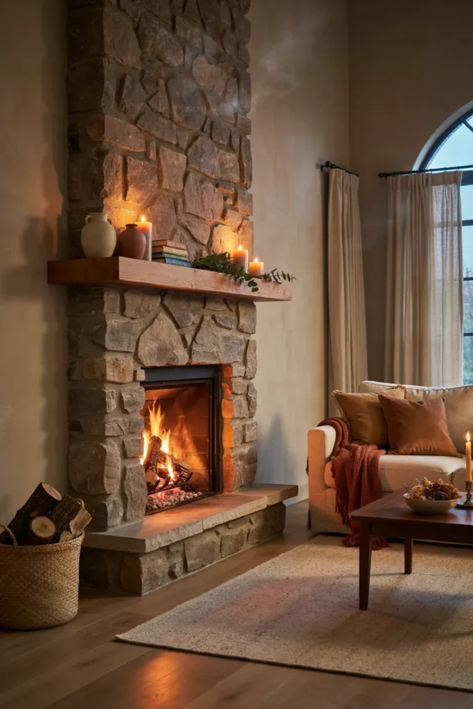 Layered Fireplace Glow
